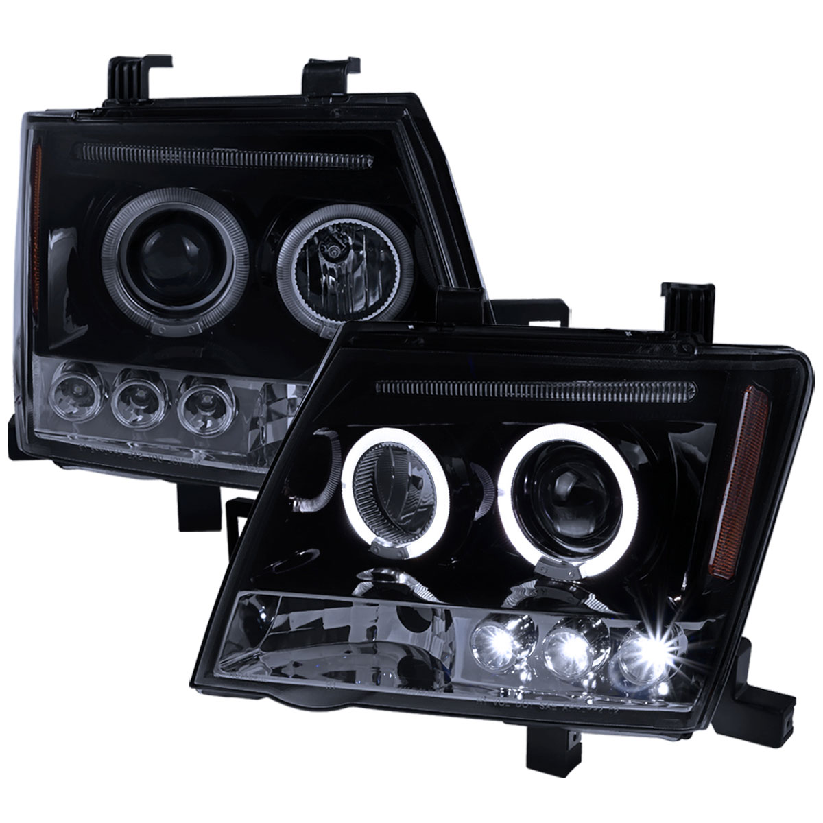 Spec-D Tuning 2lhp-xte05g-tm | SPEC-D Tuning Nissan Xterra Dual Halo LED Pro Headlights; 2005-2012