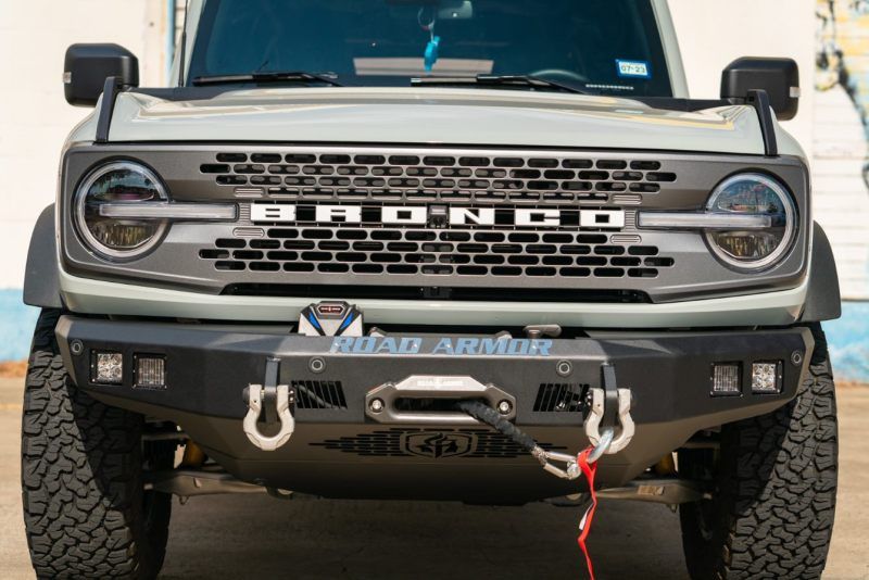 Road Armor 6213f10b | 2021+ Ford Bronco Stealth Front Winch Bumper - Tex Blk; 2021-2023