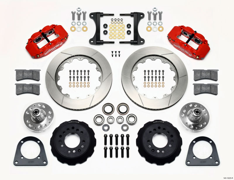 Wilwood 140-13225-r | Narrow Superlite 6R Front Hub Kit 14.00in Red TCI-IFS 71-78 (Pinto Based); 1971-1978