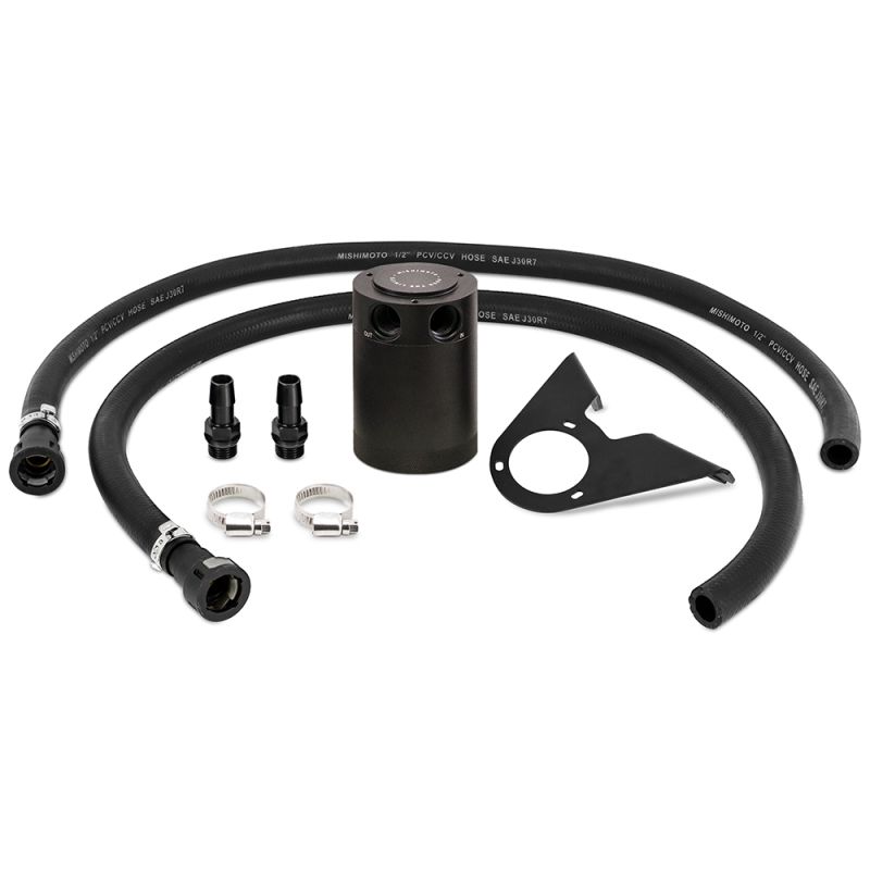 Mishimoto mmbccbr2321p | 2021+ Ford Bronco 2.3L Baffled Oil Catch Can - PCV Side - Black; 2021-2024