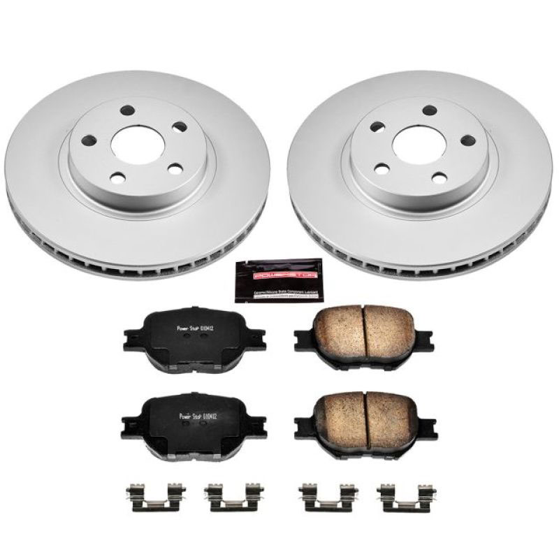 PowerStop crk2313 | Power Stop 05-10 Scion tC Front Z17 Evolution Geomet Coated Brake Kit; 2005-2010