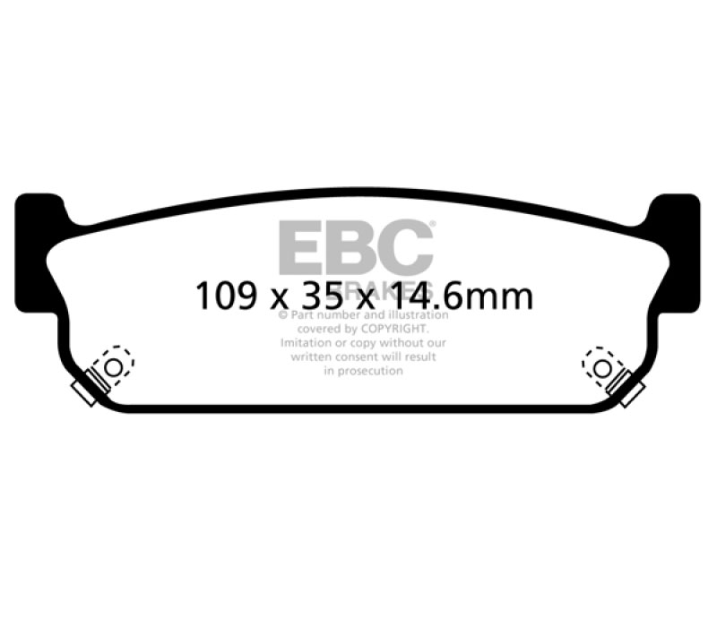 EBC dp51784ndx | 03-05 Infiniti M45 4.5 Bluestuff Rear Brake Pads; 2003-2005