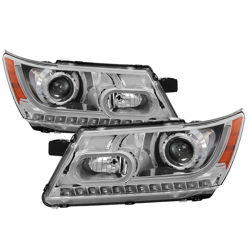 SPYDER 9036637 | xTune Dodge Journey 2009-2014 Light Bar DRL Projector - Black PRO-JH-DJ09-LBBRL-C; 2009-2014