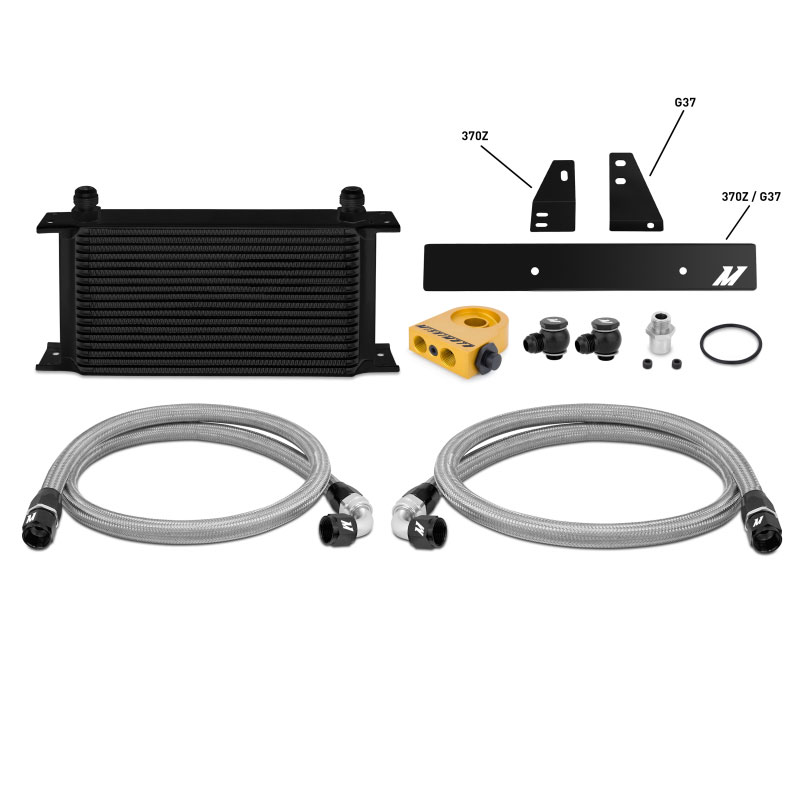 Mishimoto mmoc-370z-09t | 09-12 Nissan 370Z / 08-12 Infiniti G37 (Coupe Only) Thermostatic Oil Cooler Kit; 2009-2012