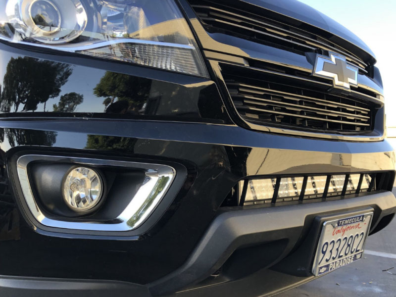 Cali Raised LED cr2714 | Cali Raised 2014-2022 Chevy Colorado 32In Lower Bumper Hidden Led Light Bar Brackets Kit -Spot Beam; 2014-2022