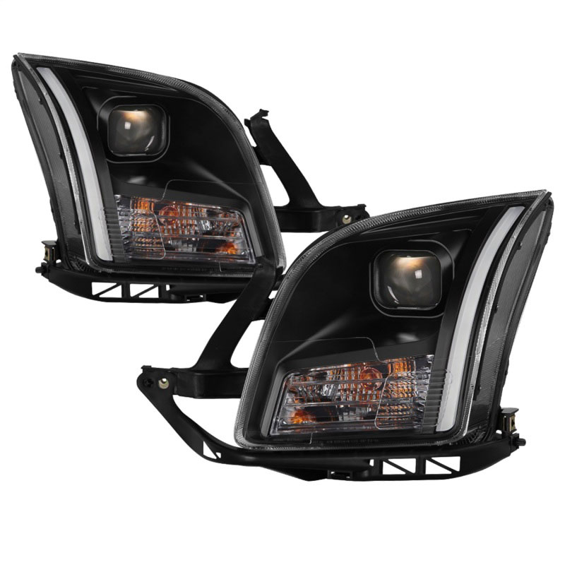 SPYDER 9042119 | xTune 06-09 Ford Fusion Light Bar DRL Projector Headlights - Black (PRO-JH-FFU06-LB-BK); 2006-2009