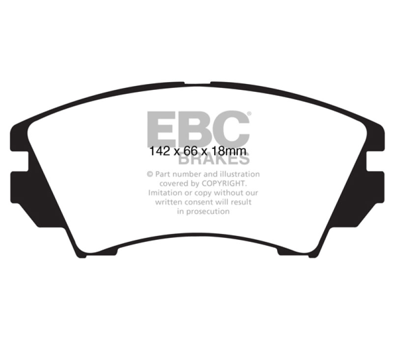 EBC dp62014 | 10+ Chevrolet Equinox 2.4 Greenstuff Front Brake Pads; 2010-2023