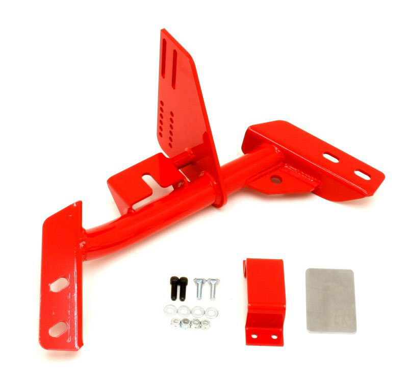 BMR Suspension TCC019R | BMR Torque Arm Relocation Cross-Member TH400 Firebird V8 Red; 1984-1992