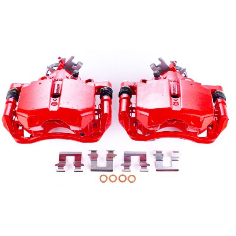 PowerStop s5014 | Power Stop 06-11 Buick Lucerne Rear Red Calipers w/Brackets - Pair; 2006-2011