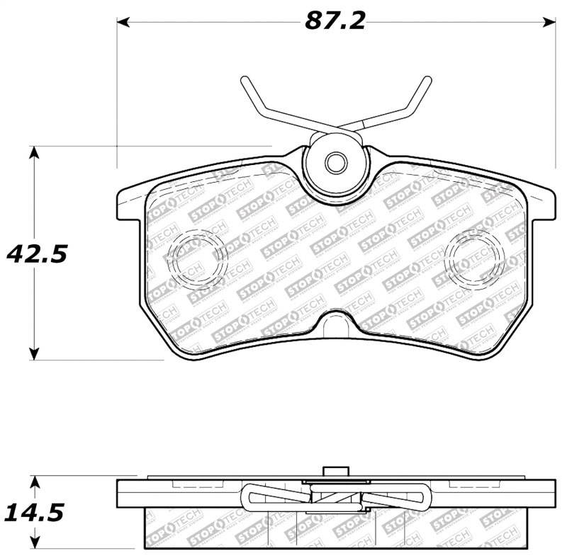 Stoptech 305.08860 | StopTech Street Select Brake Pads Ford Fiesta Performance Pkg, Rear; 2014-2017