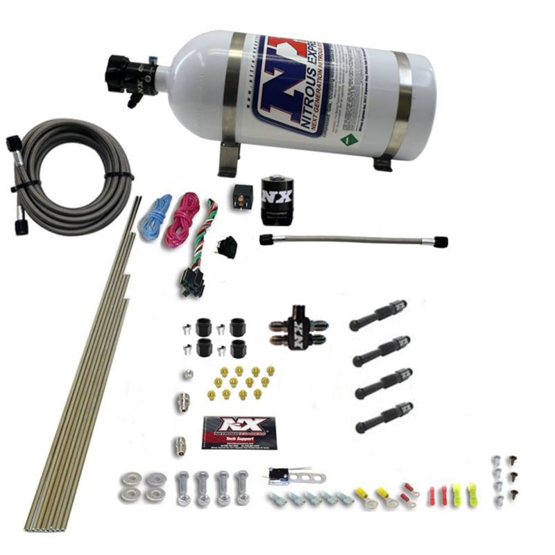 Nitrous Express 93046-10 | Dry Direct Port Nitrous Kit 4 Cyl w/10lb Bottle