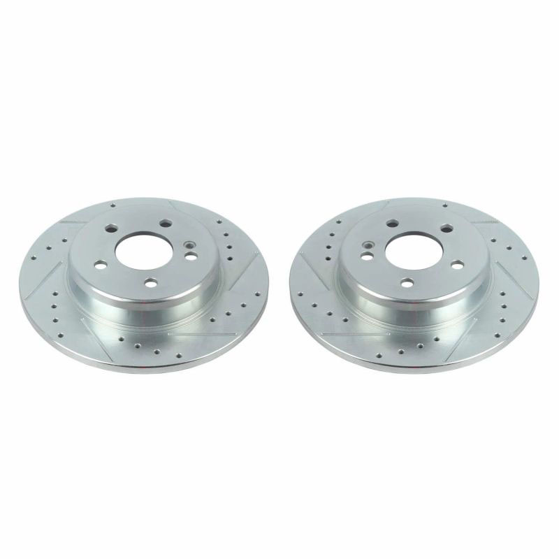 PowerStop ebr1680xpr | Power Stop 17-18 Mercedes-Benz C300 Rear Evolution Drilled & Slotted Rotors - Pair; 2017-2018