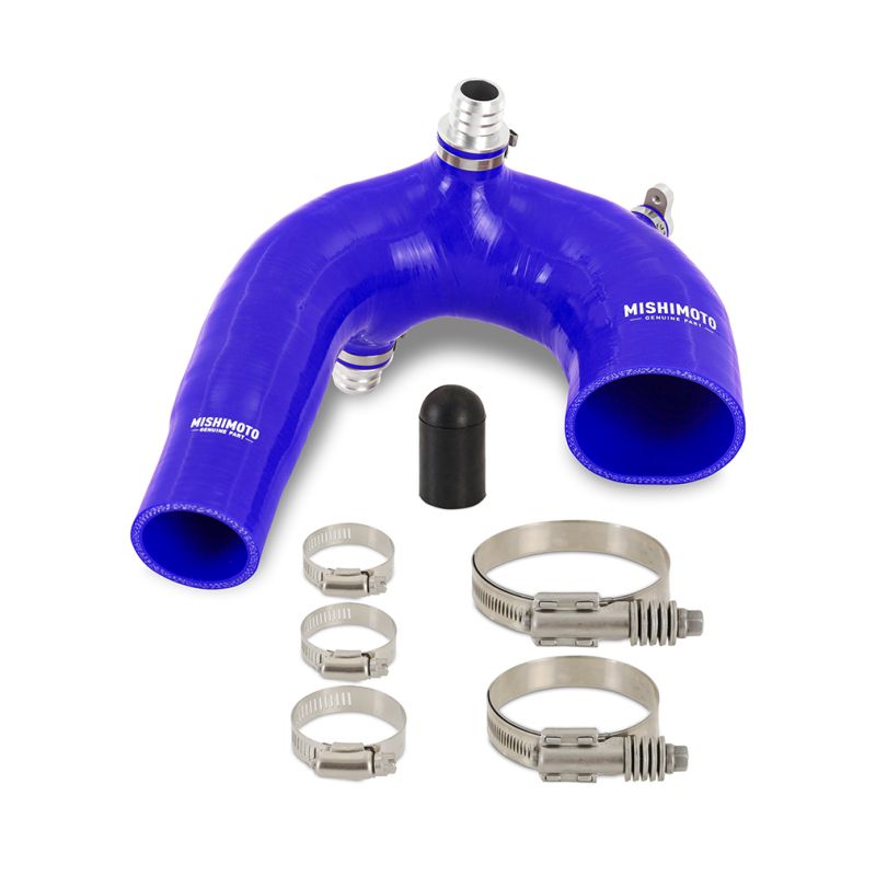 Mishimoto mmhoserzr16aibl | 2016+ Polaris RZR XP Turbo Silicone Intake J-Tube - Blue; 2016-2023