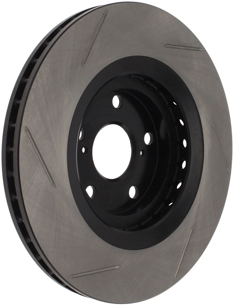 Stoptech 126.44158SL | StopTech Toyota Highlander Sport Slotted Brake Rotor, Front Left; 2008-2015