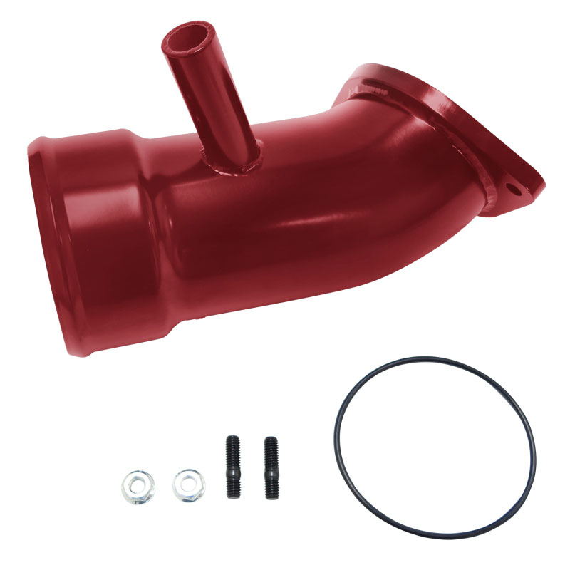 Wehrli wcf100721-red | 17-19 Chevrolet 6.6L L5P Duramax 3.5in Intake Horn w/PCV Port - WCFab Red; 2017-2019