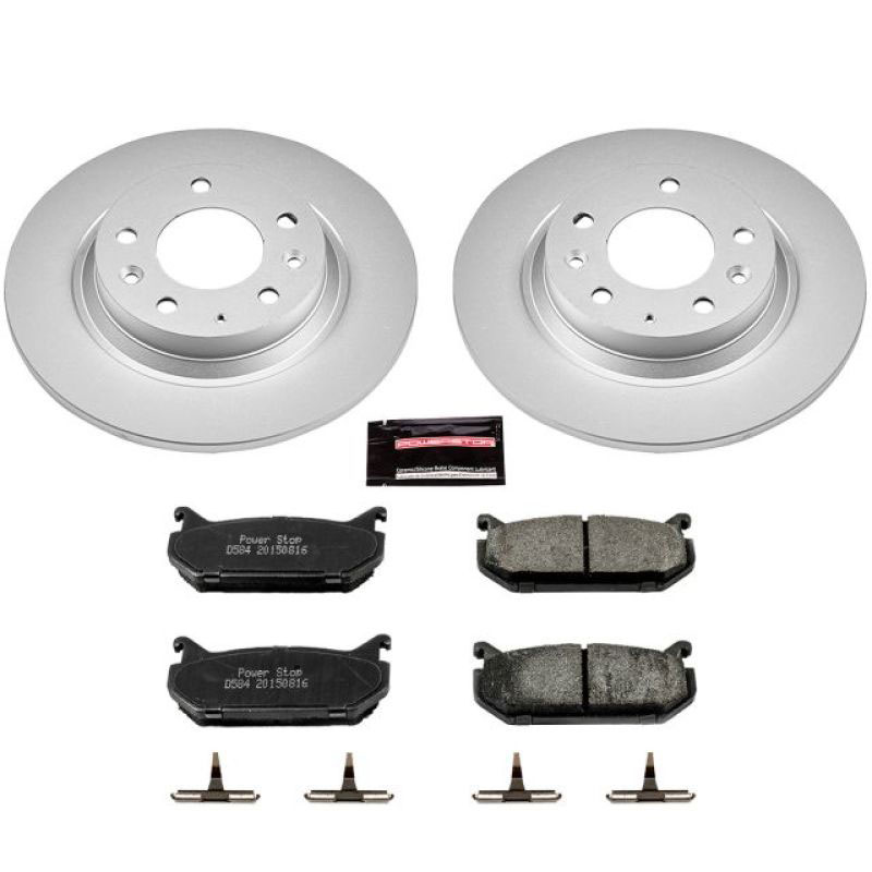 PowerStop crk2453 | Power Stop 98-02 Mazda 626 Rear Z17 Evolution Geomet Coated Brake Kit; 1998-2002