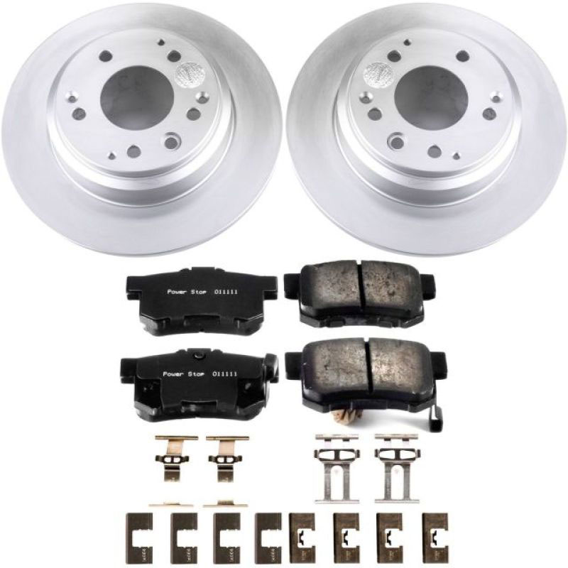 PowerStop crk709 | Power Stop 96-98 Acura RL Rear Z17 Evolution Geomet Coated Brake Kit; 1996-1998