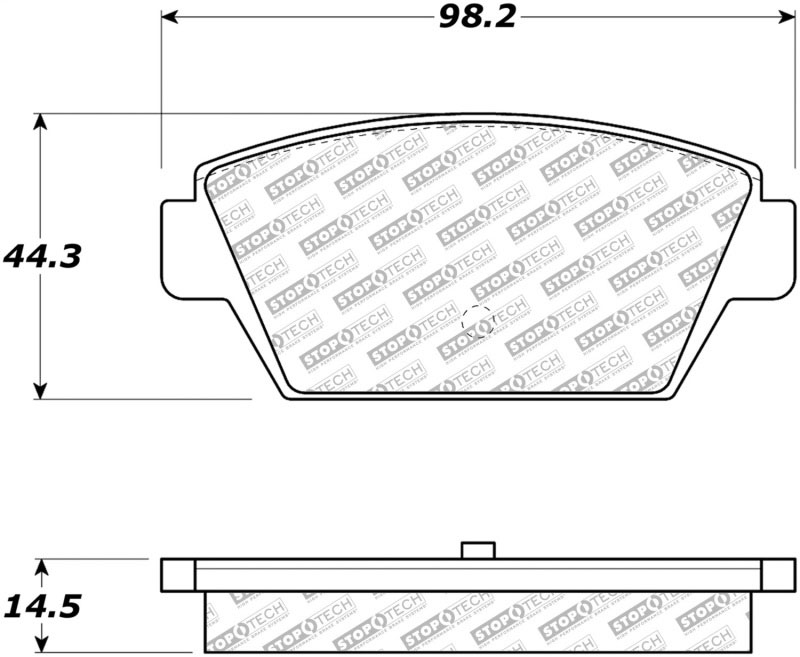 Stoptech 305.03290 | StopTech Street Select Brake Pads Plymouth Colt, Rear; 1989-1990