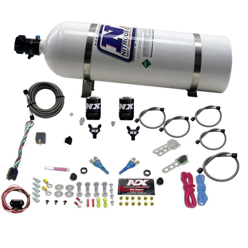 Nitrous Express 20716-15 | 03-18 Nissan 350Z/370Z Dual Nozzle (35-150HP) w/15lb Bottle; 2003-2018