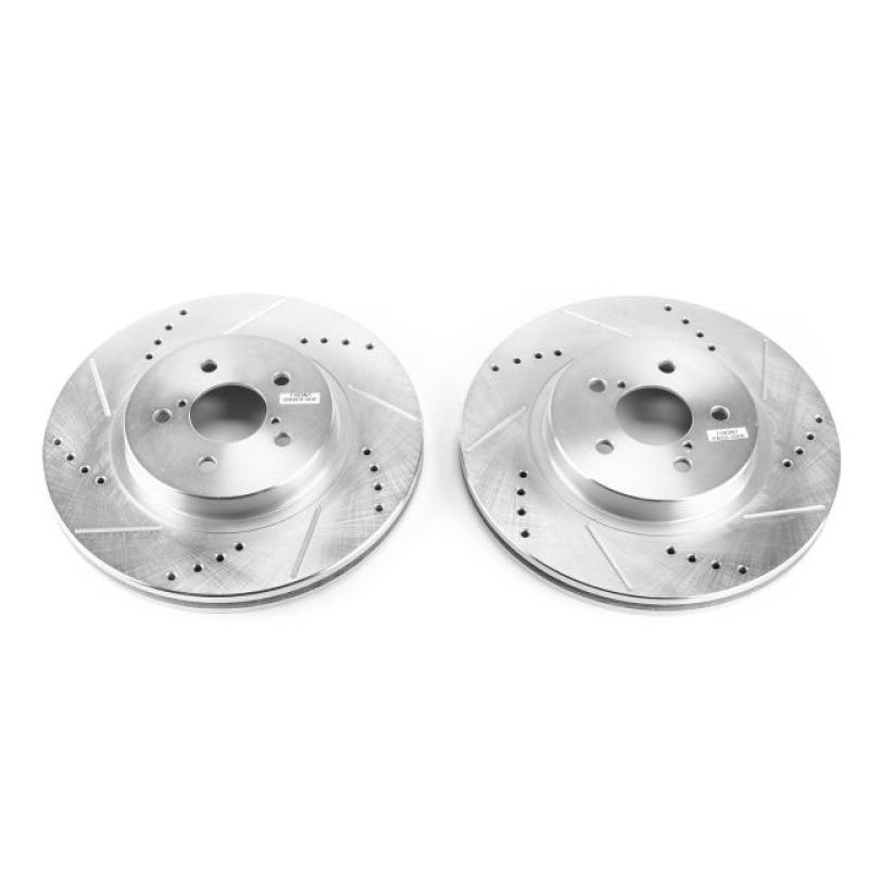 PowerStop jbr1759xpr | Power Stop 2019 Subaru Crosstrek Front Evolution Drilled & Slotted Rotors - Pair; 2019-2022