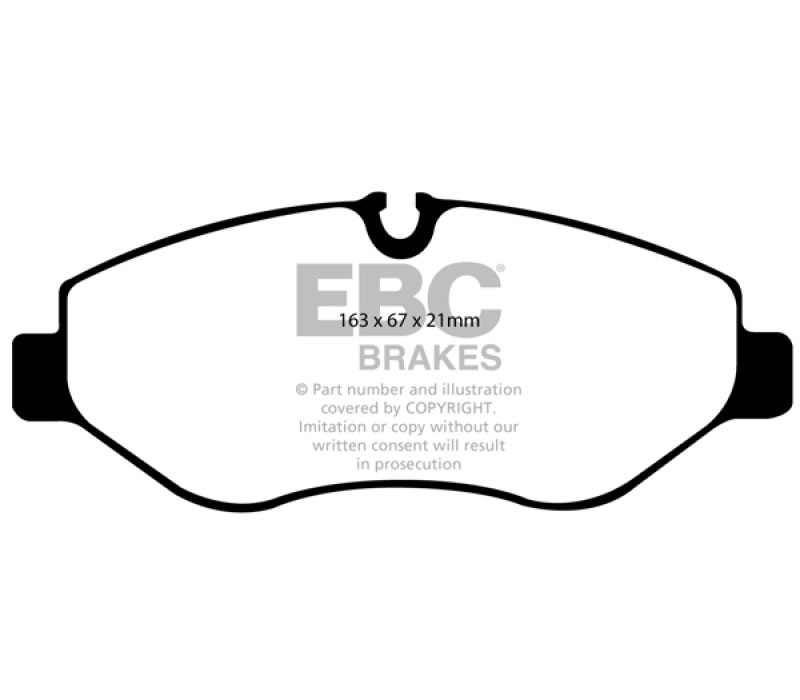 EBC dp61926 | 07+ Dodge Sprinter 2500 Greenstuff Front Brake Pads; 2007-2023