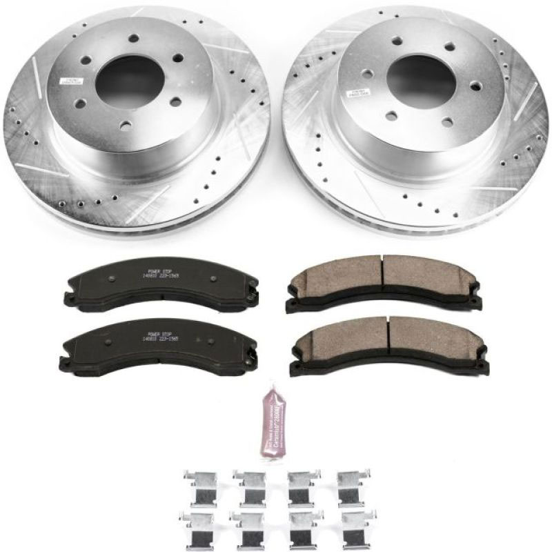 PowerStop k7875 | Power Stop 16-18 Nissan Titan XD Front Z23 Evolution Sport Brake Kit; 2016-2018