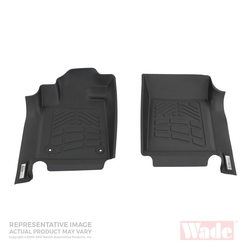 Westin 72-110032 | 2005-2011 Toyota Tacoma Wade Sure-Fit Floor Liners Front - Black; 2005-2011