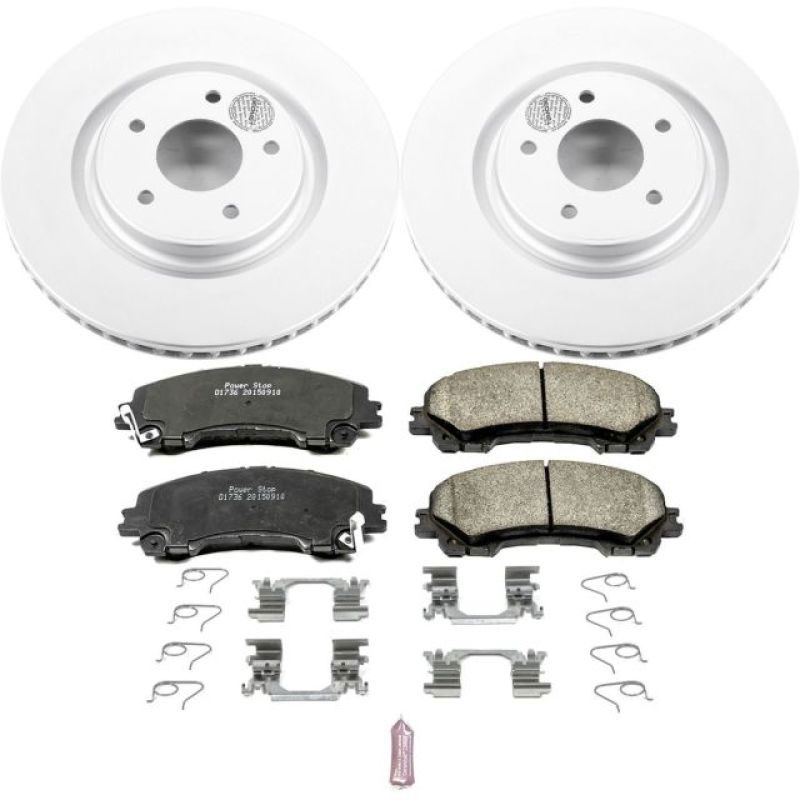 PowerStop crk7034 | Power Stop 14-19 Nissan Rogue Front Z17 Evolution Geomet Coated Brake Kit; 2014-2019