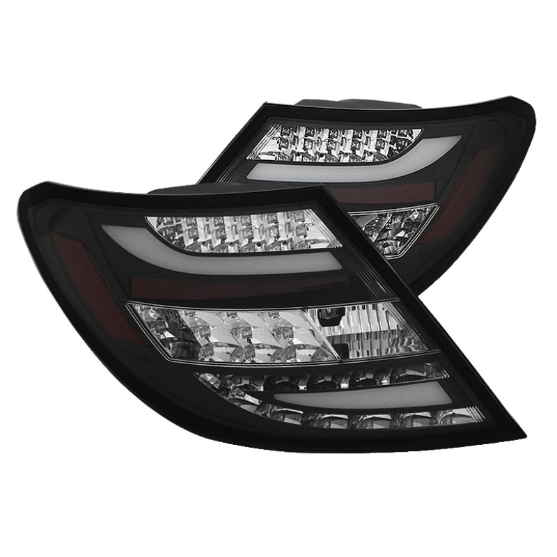 SPYDER 5072689 | Spyder Mercedes Benz W204 C-Class LED Tail Lights - Black - (ALT-YD-MBZC08-LED-BK); 2008-2010