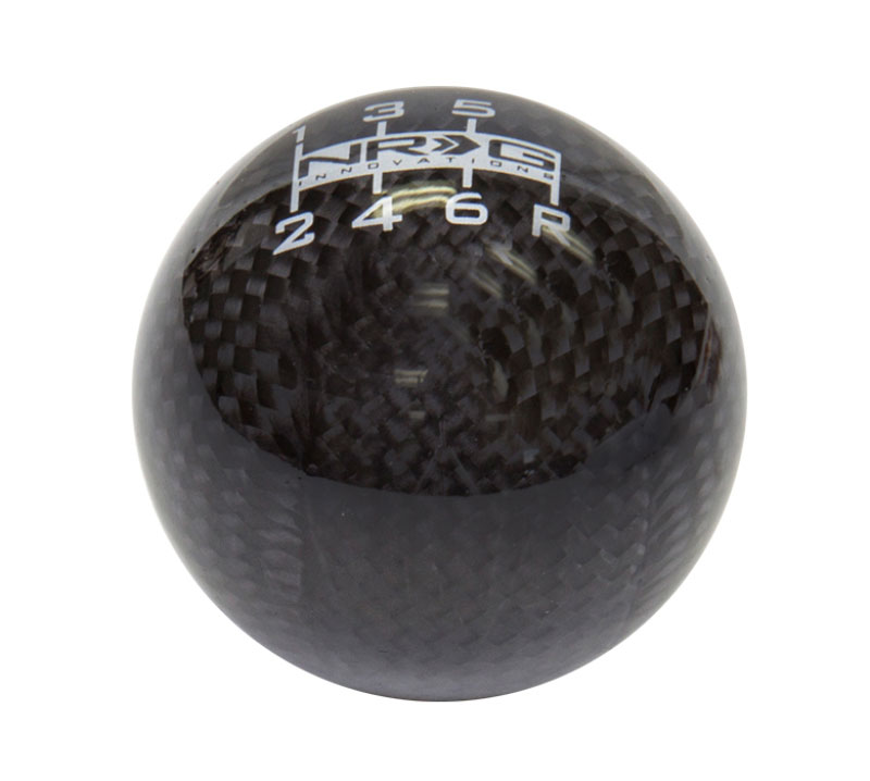 NRG sk-300bc-1-w | Ball Style Shift Knob - Heavy Weight 480G / 1.1Lbs. - Black Carbon Fiber (6 Speed)