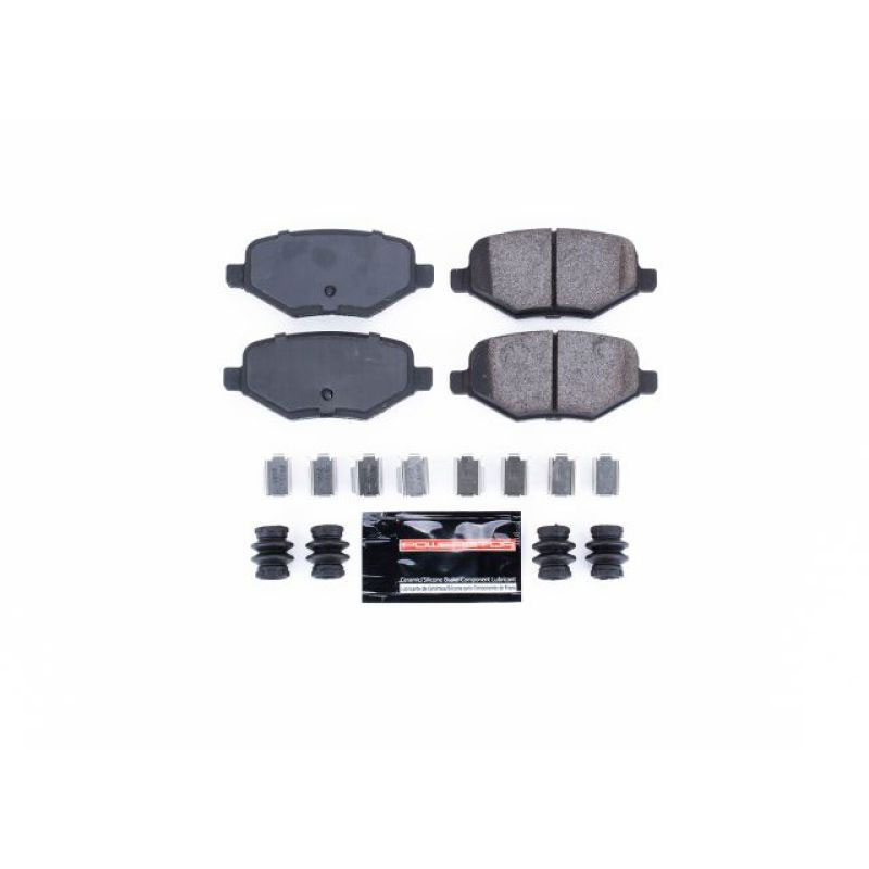 PowerStop z23-1754 | Power Stop 14-15 Ford Edge Rear Z23 Evolution Sport Brake Pads w/Hardware; 2014-2015