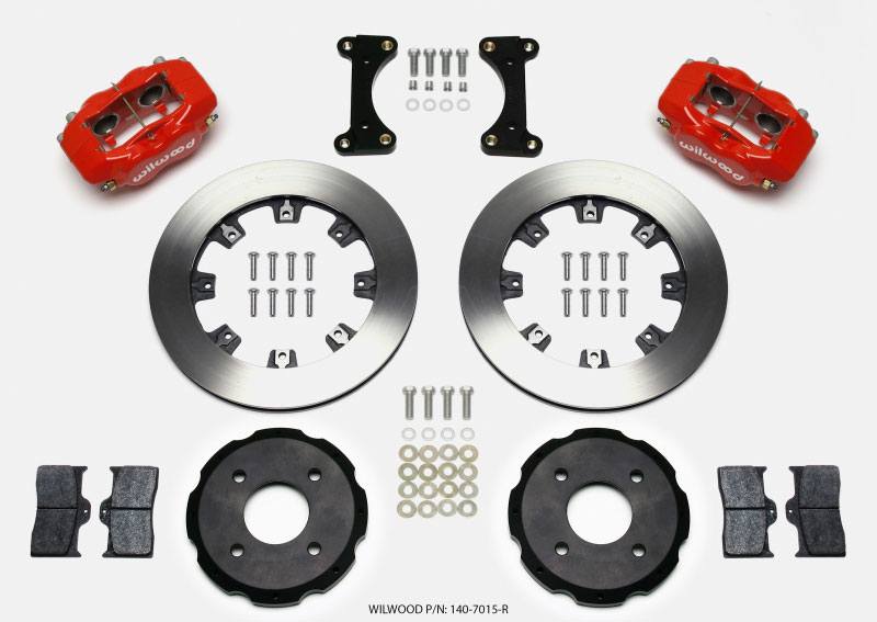 Wilwood 140-7015-r | Forged Dynalite Front Hat Kit 12.19in Drilled Red 2002 Mitsubishi Lancer; 2002-2002