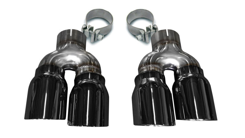 CORSA Performance 14479blk | Corsa 16-18 Cadillac ATS 3.6T 4in Inlet / 4in Outlet Twin Black Tip Kit (For Corsa Exhaust Only); 2016-2018