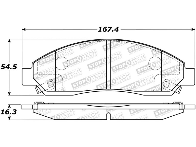 Stoptech 308.10390 | StopTech Street Brake Pads GMC Canyon, Front; 2004-2008