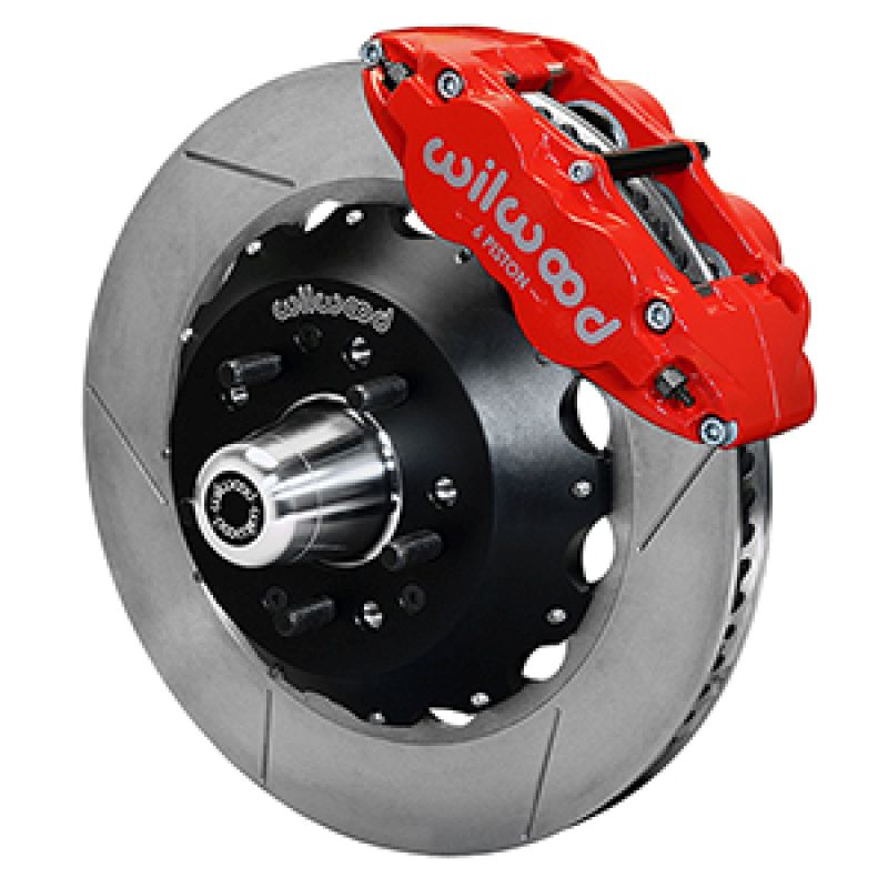 Wilwood 14016909r | 55-57 Chevy Bel Air Superlite 6R Kit, 5 x 4.50in/4.75in Hub - 14.00in Slotted Rotor - Red; 1955-1957