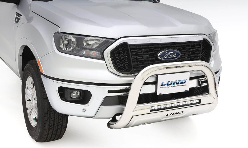 LUND 47021300 | Lund 2019 Ford Ranger Bull Bar w/Light & Wiring - Polished Stainless; 2019-2019