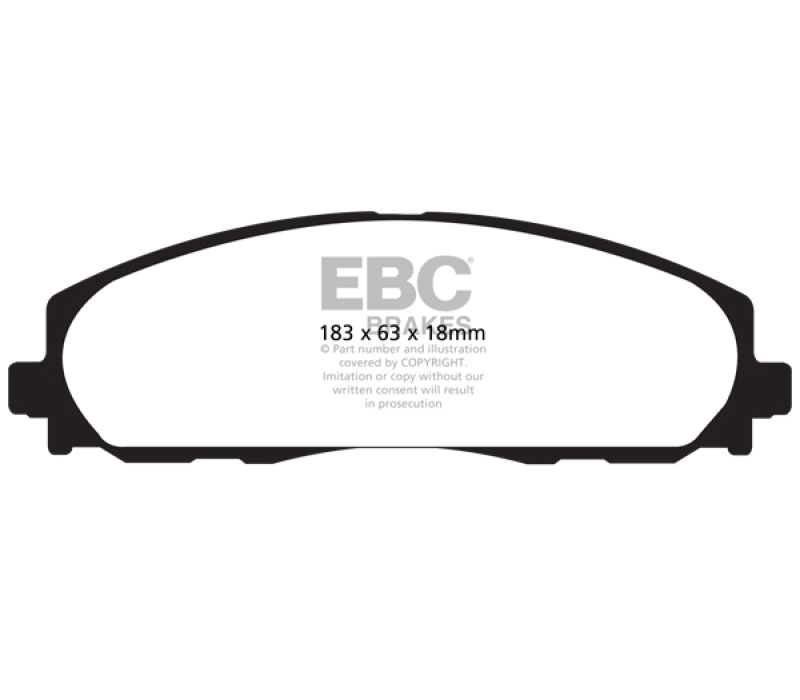 EBC ud1589 | 12+ Chrysler Town & Country 3.6 Ultimax2 Front Brake Pads; 2012-2023