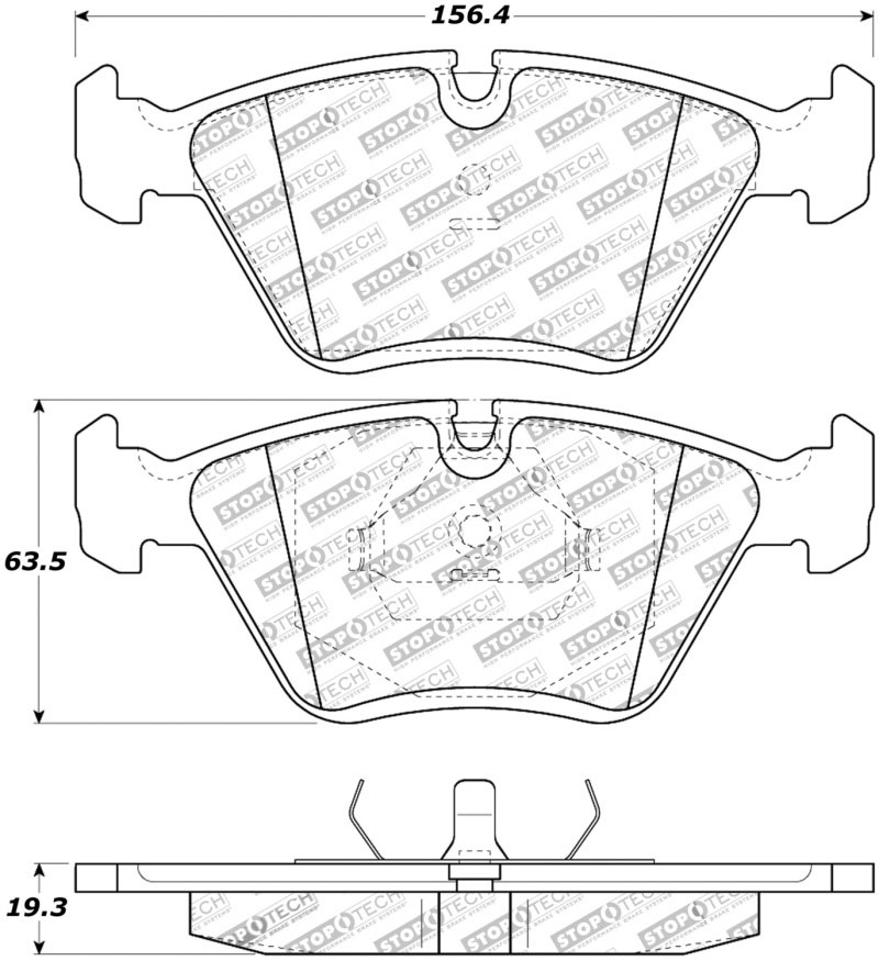 Stoptech 308.03940 | StopTech Street Brake Pads BMW M3, Front; 1994-2005