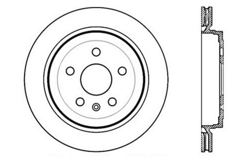 Stoptech 127.62105R | StopTech Cadillac CTS Sport Drilled/Slotted Rotor, Rear Right; 2008-2017