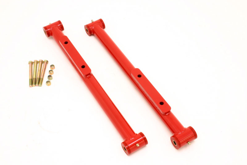 BMR Suspension tca009r | BMR 91-96 B-Body Non-Adj. STD. Length Lower Control Arms (Polyurethane) - Red; 1991-1996