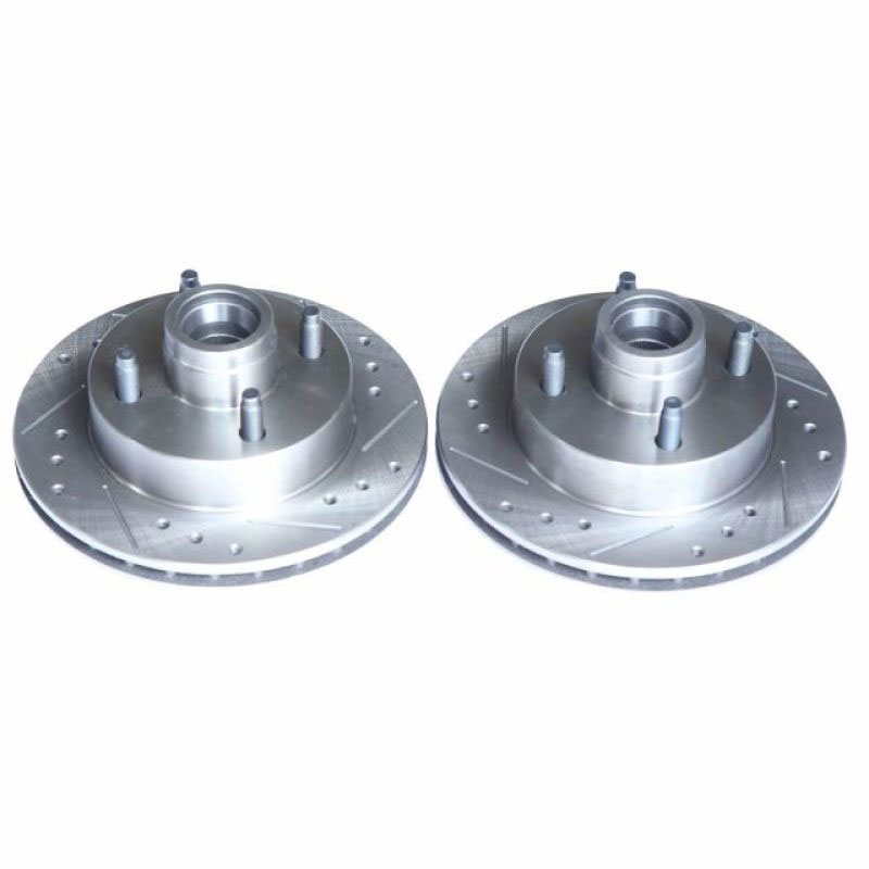 PowerStop ar8108xpr | Power Stop 74-78 Ford Mustang Front Evolution Drilled & Slotted Rotors - Pair; 1974-1978