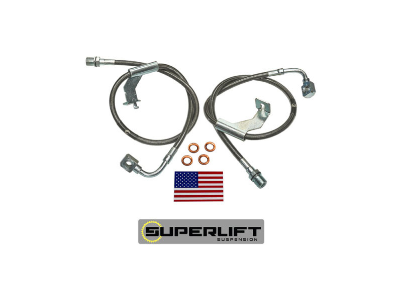 Superlift 91360 | 1987 GM Pickup/87-91 Blazer/Suburban w/ 4-6in Lift Kit (Pair) Bullet Proof Brake Hoses; 1987-1991