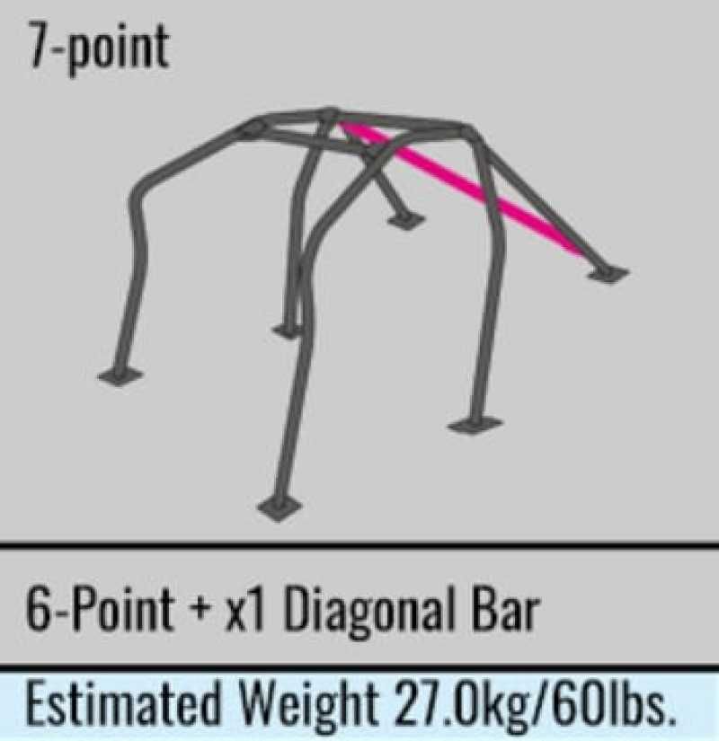 Cusco 222270f20 | Roll Cage - Safety21 7pt Dash Escape 2 Passengers 95-98 Nissan 240SX S14; 1995-1998