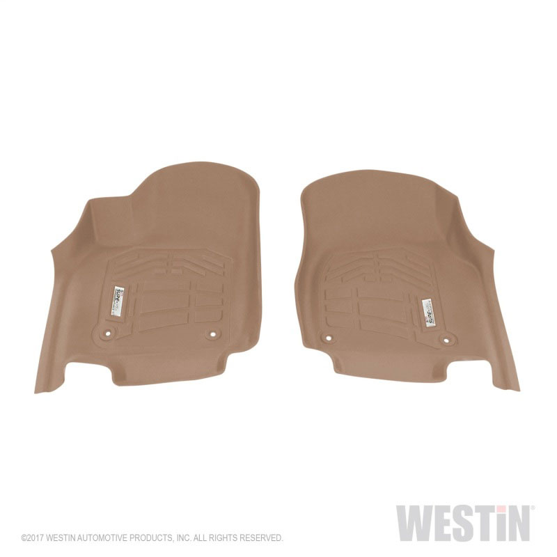 Westin 72-130094 | 2013-2018 Dodge/Jeep Durango Wade Sure-Fit Floor Liners Front - Tan; 2013-2018