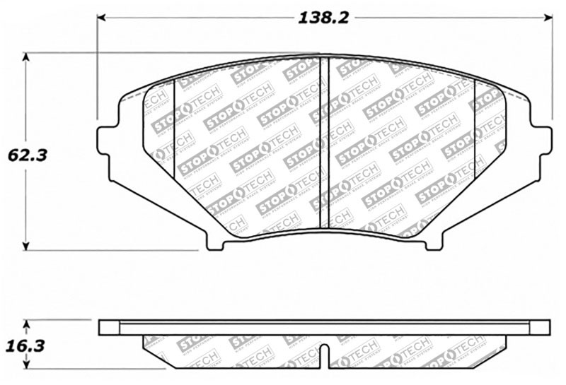 Stoptech 305.10090 | StopTech Street Select Brake Pads Mazda RX-8, Front; 2004-2011