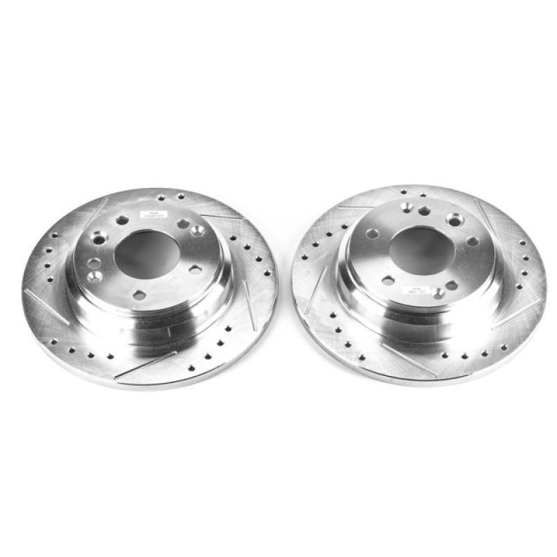 PowerStop jbr929xpr | Power Stop 99-01 Acura RL Rear Evolution Drilled & Slotted Rotors - Pair; 1999-2001