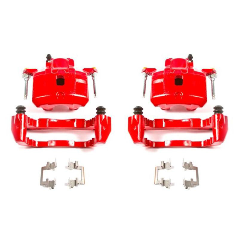 PowerStop s2614 | Power Stop 01-05 Chrysler Sebring Front Red Calipers w/Brackets - Pair; 2001-2005