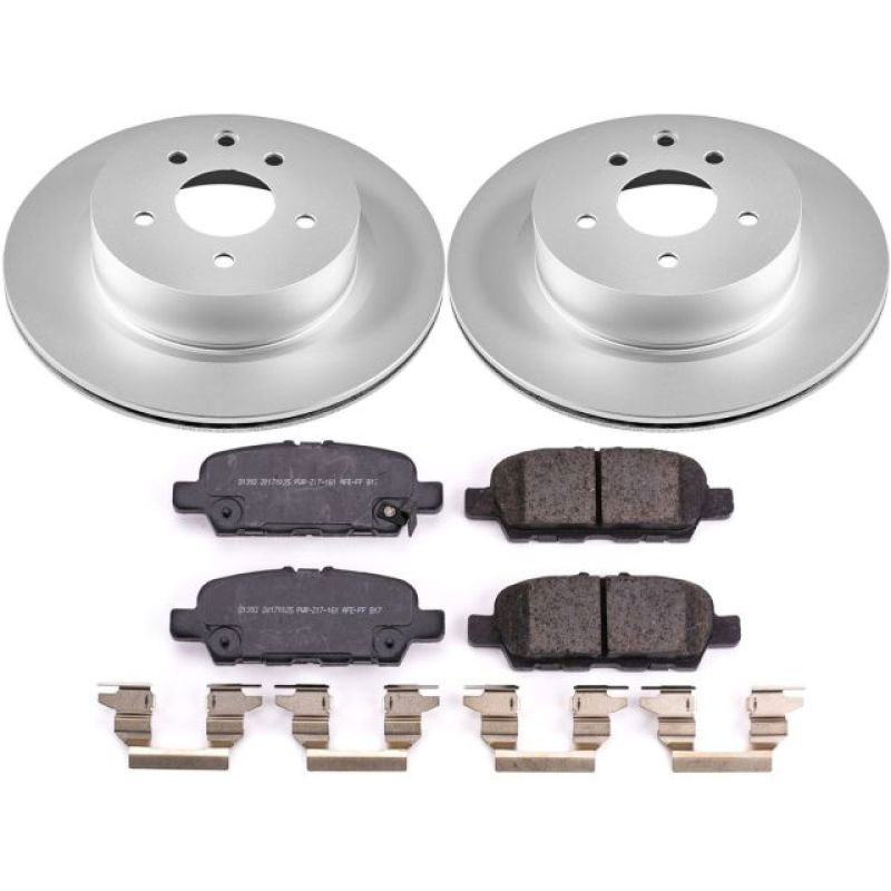 PowerStop crk8062 | Power Stop 18-19 Nissan 370Z Rear Z17 Evolution Geomet Coated Brake Kit; 2018-2022