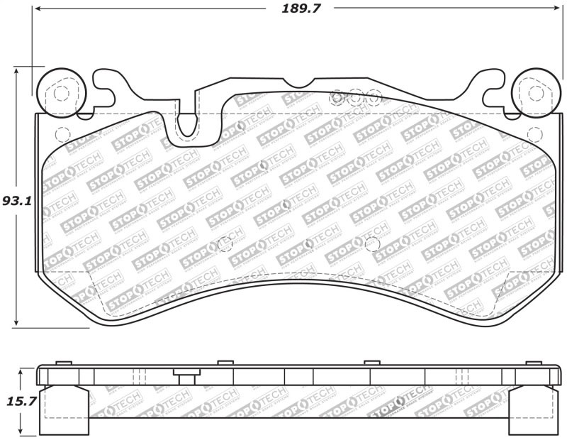 Stoptech 309.12910 | StopTech Sport Brake Pads Mercedes-Benz SL65 AMG Iron Discs, Front; 2013-2017