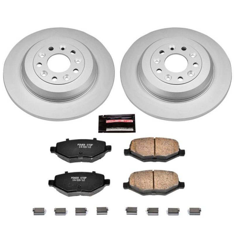 PowerStop crk4744 | Power Stop 11-15 Ford Edge Rear Z17 Evolution Geomet Coated Brake Kit; 2011-2015